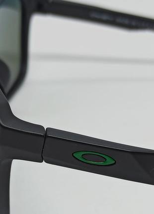 Очки в стиле oakley мужские солнцезащитные сине. зеленые зеркальные поляризованные в черной матовой оправе4 фото