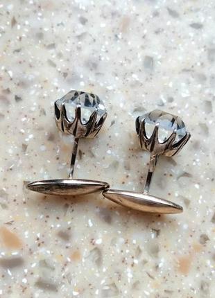 Запонки ссср  срібло  позолота гірський кришталь
