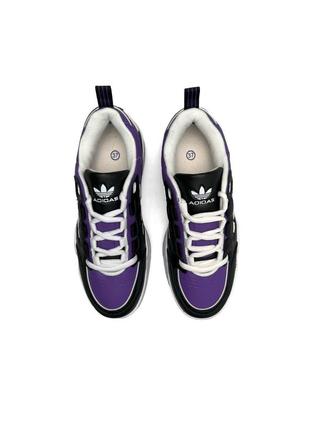 Женские кроссовки adidas originals adi2000 black white purple#адидас2 фото