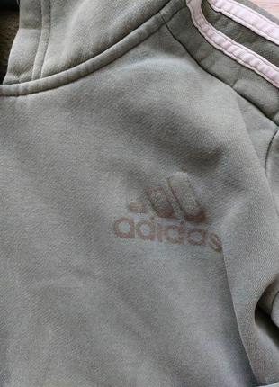 Худи цвета хаки adidas с флисом на 13-14 лет, 160 см3 фото