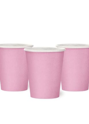 Набір паперових склянок світло-рожевих 7036-0077, 10 шт