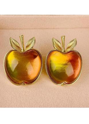 Сережки в стилі sarah coventry яблуко7 фото