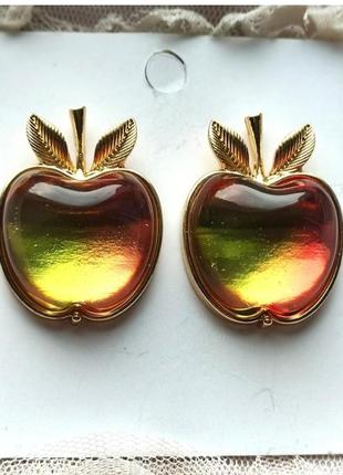 Сережки в стилі sarah coventry яблуко2 фото