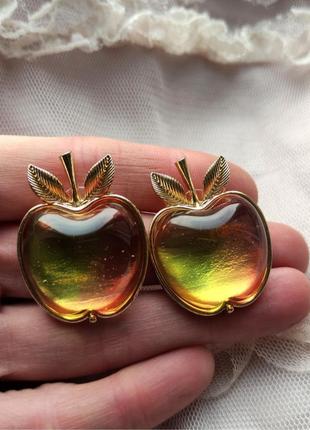 Сережки в стилі sarah coventry яблуко6 фото