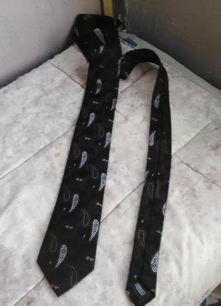 Шовкова краватка в принт "пейслі"3 фото