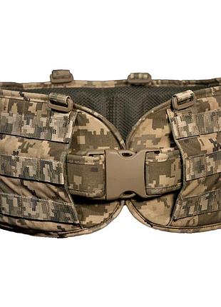 Тактичний пояс бойовий рпс м3 з карманом під балістичний пакет 90*15 піксель