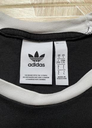 Футболка adidas originals striped black tee5 фото