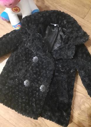 Пальто меховое тедди для девочки