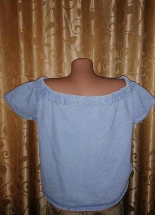 💙💙💙стильний жіночий джинсовий топ, блузка, футболка boohoo💙💙💙7 фото