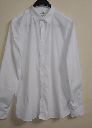 Белая классическая рубашка marks &amp; spencer