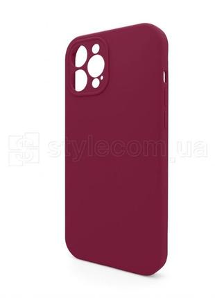 Чохол full silicone case для apple iphone 12 pro max rose red (37) закрита камера (без логотипа)