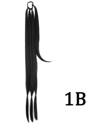 85 см коса черная на резинке косичка на резинка искусственные волосы накладная коса косичка