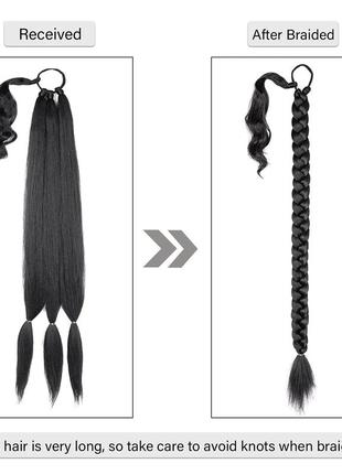 85 см коса черная на резинке косичка на резинка искусственные волосы накладная коса косичка