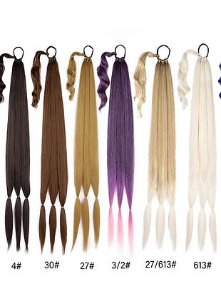 85 см коса черная на резинке косичка на резинка искусственные волосы накладная коса косичка