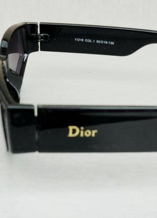 Christian dior очки женские солнцезащитные стильные узкие черные с градиентом4 фото
