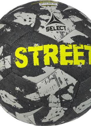 Мяч футбольный select street v23 black- grey + насос і сітка для м'ячів у подарунок