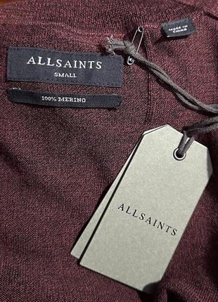 Allsaints гольф свитер лонгслив 100% шерсть4 фото