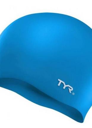 Шапочка для плавания tyr wrinkle free silicone swim cap (lcs)