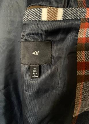 Якісна куртка на підкладці h&m, куртка-сорочка в клітинку2 фото