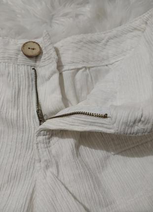 Белые вельветовые мини шорты4 фото