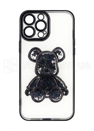 Чехол с мишкой для apple iphone 13 pro max black