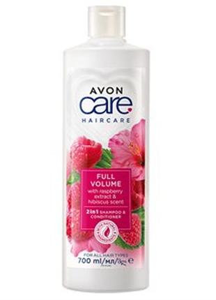 Шампунь-кондиціонер для волосся avon care «неперевершений об'єм. малина та гібіскус», 700 мл