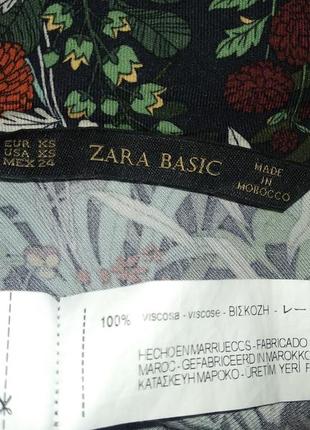 Zara basic блуза довгий рукав квіти гольфик блузка4 фото