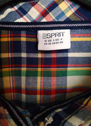 Рубашка в цветную клетку esprit р. 44-46 (18)5 фото