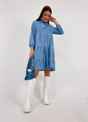 Платье женское короткое микровельвет 42-50 черное, голубое, бежевое, фиалковое (светло-фиолетовое)1 фото