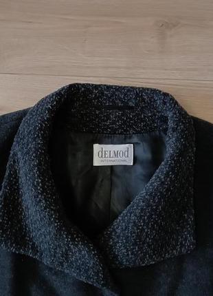 Женское шерстяное пальто delmod/ легкое и теплое пальто большого размера5 фото