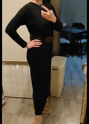 48-50 длинное вязаное тонкой вязки