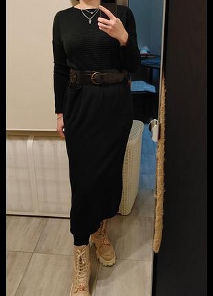 48-50 длинное вязаное тонкой вязки