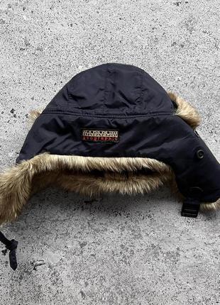 Napapijri geographic kids faux fur aviator winter trapper hat дитяча шапка ушанка3 фото