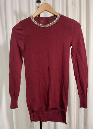 Лонгслив кофта с украшением zara (все что на фото в продаже)
