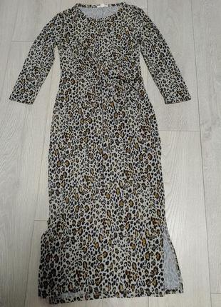 Платье макси в лепардовый принт2 фото