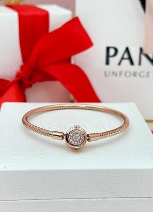 Серебряный браслет пандора «корона»