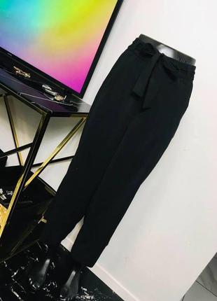 Чёрные брюки с поясом new look3 фото