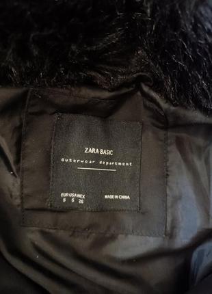 Черная короткая зимняя куртка с капюшоном/ стильная курточка от zara9 фото