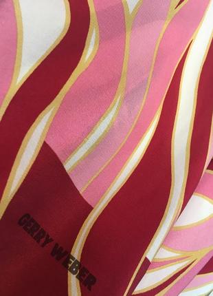 Шелковый платок от gerry weber марсала хаки айвори 160см* 38см7 фото