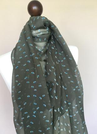 Шелковый большой платок палантин шарф бренд becksondergaard бабочки8 фото