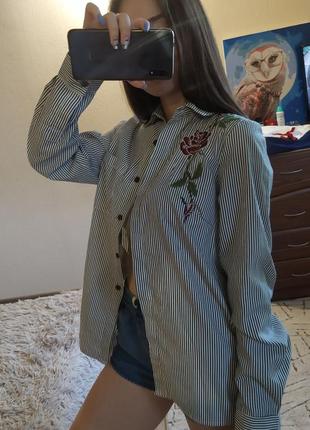 Нова сорочка new look з вишивкою, розмір s