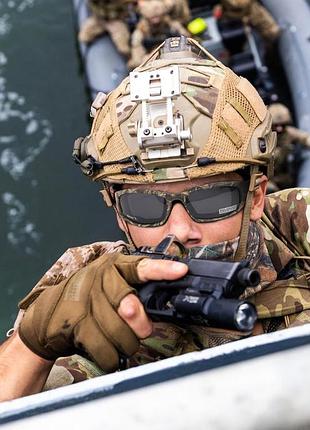 Захисні тактичні окуляри камуфляж + 7 комплектів лінз. товщина лінз 2 мл-збільшена