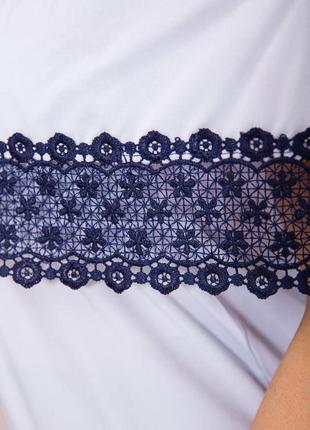 Шифоновая блуза с открытыми плечами, цвет серо-голубой, 119r1540-75 фото