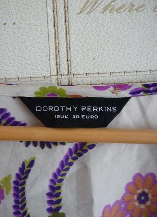 Dorothy perkins легкое летнее шифоновое платье с пайетками, цветочный принт7 фото