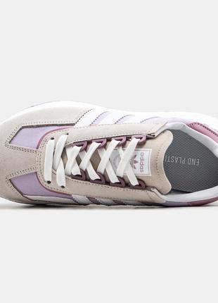 Кросівки adidas retropy e5 сірі с фіолетовим жіночі2 фото