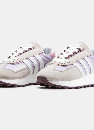 Кросівки adidas retropy e5 сірі с фіолетовим жіночі1 фото