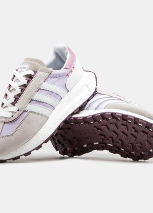 Кроссовки adidas retropy e5 серые с фиолетовым женские6 фото