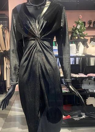 Женское сияющее платье по фигуре из бархат паетка размеры 42-524 фото