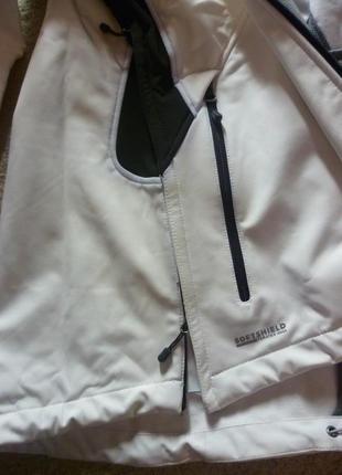 Термокуртка бело-черная на флисе nord blanc кофта softshield5 фото