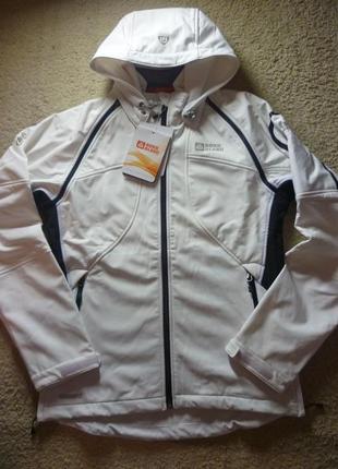 Термокуртка біло-чорна на флісі nord blanc кофта softshield